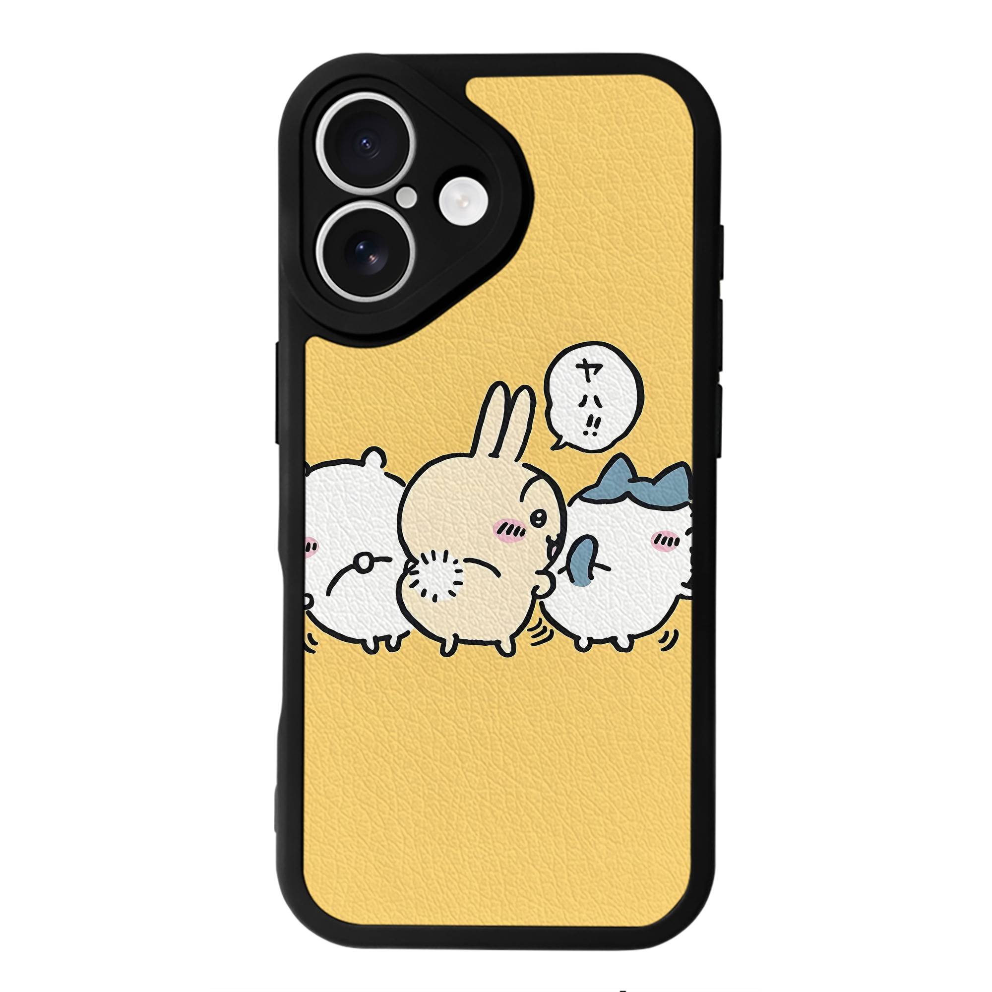 （画像用） ちいかわ Chii-kawa 【iPhone 16シリーズ対応】シリコンスマホケース（レザー調） 材質：シリコン